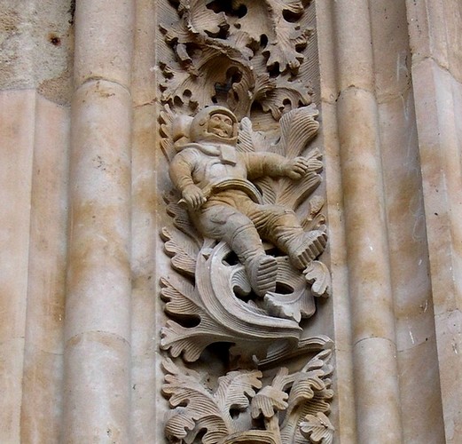 Astronaute dans la façade de la Nouvelle Cathédrale de Salamanque