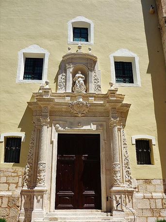 entrée de la basilique santa maria - enrique lopez tamayo