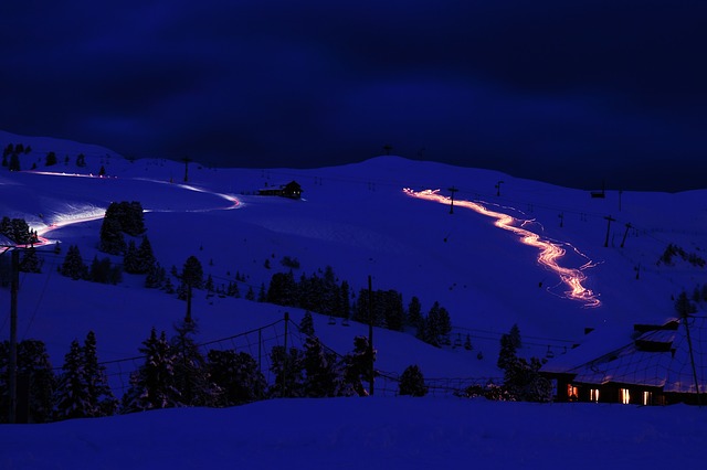 la plagne ski de nuit