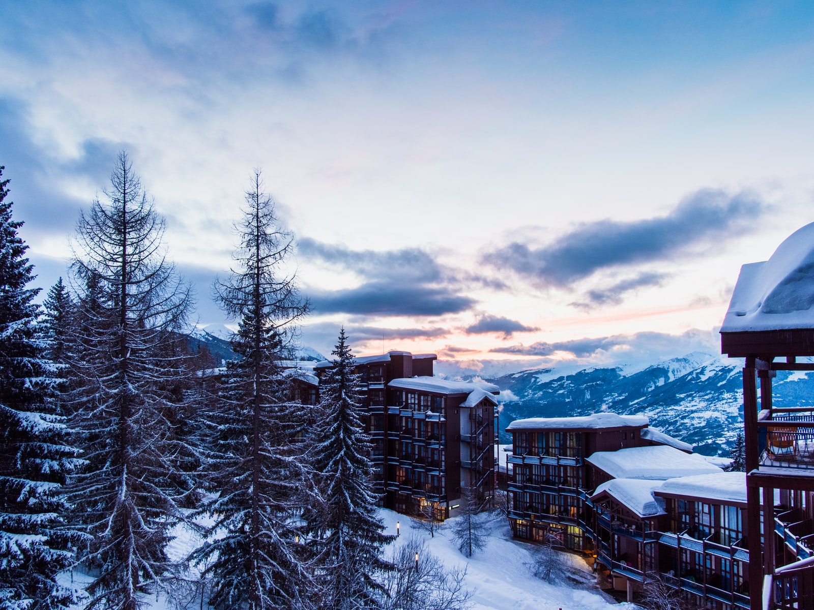 Station ski montagne les arcs hivers Plare