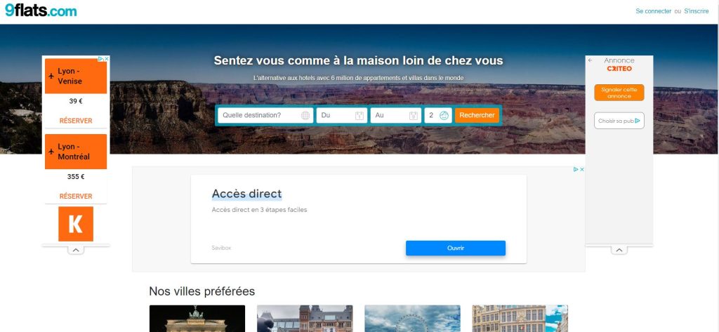 Top 20 des alternatives à Airbnb 9flats