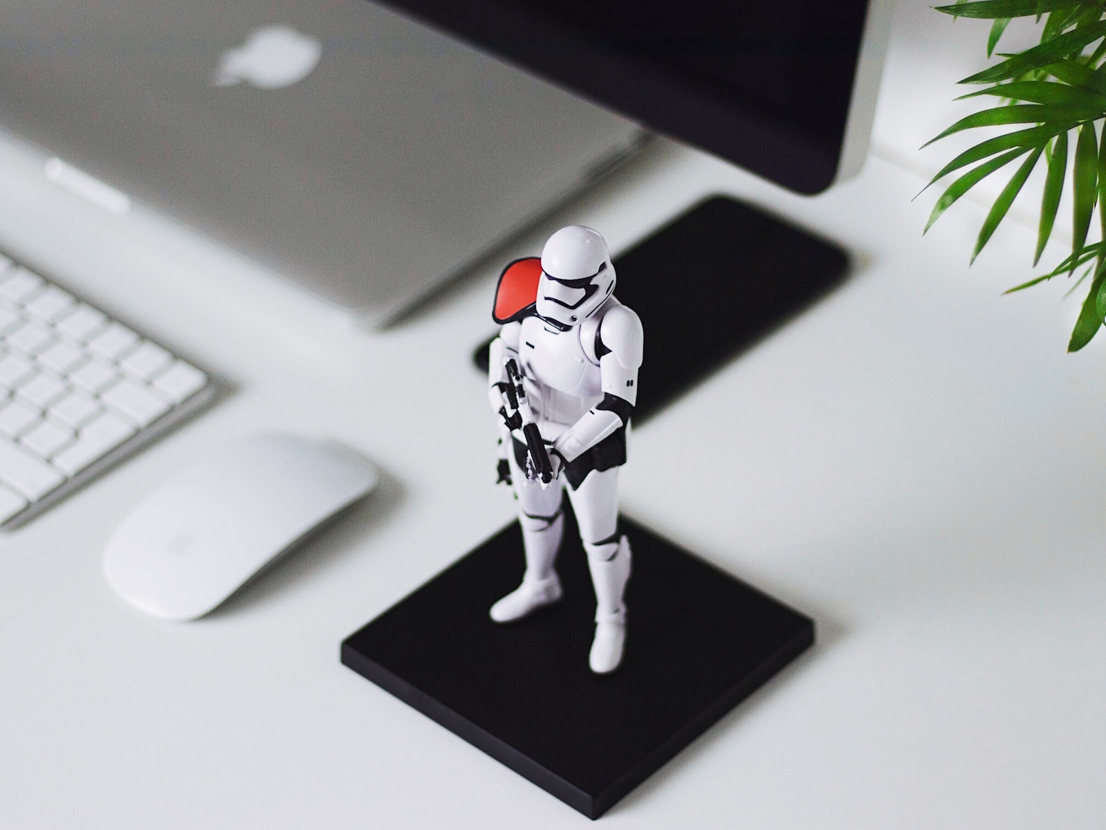 Star Wars Stormtropper figurine on table