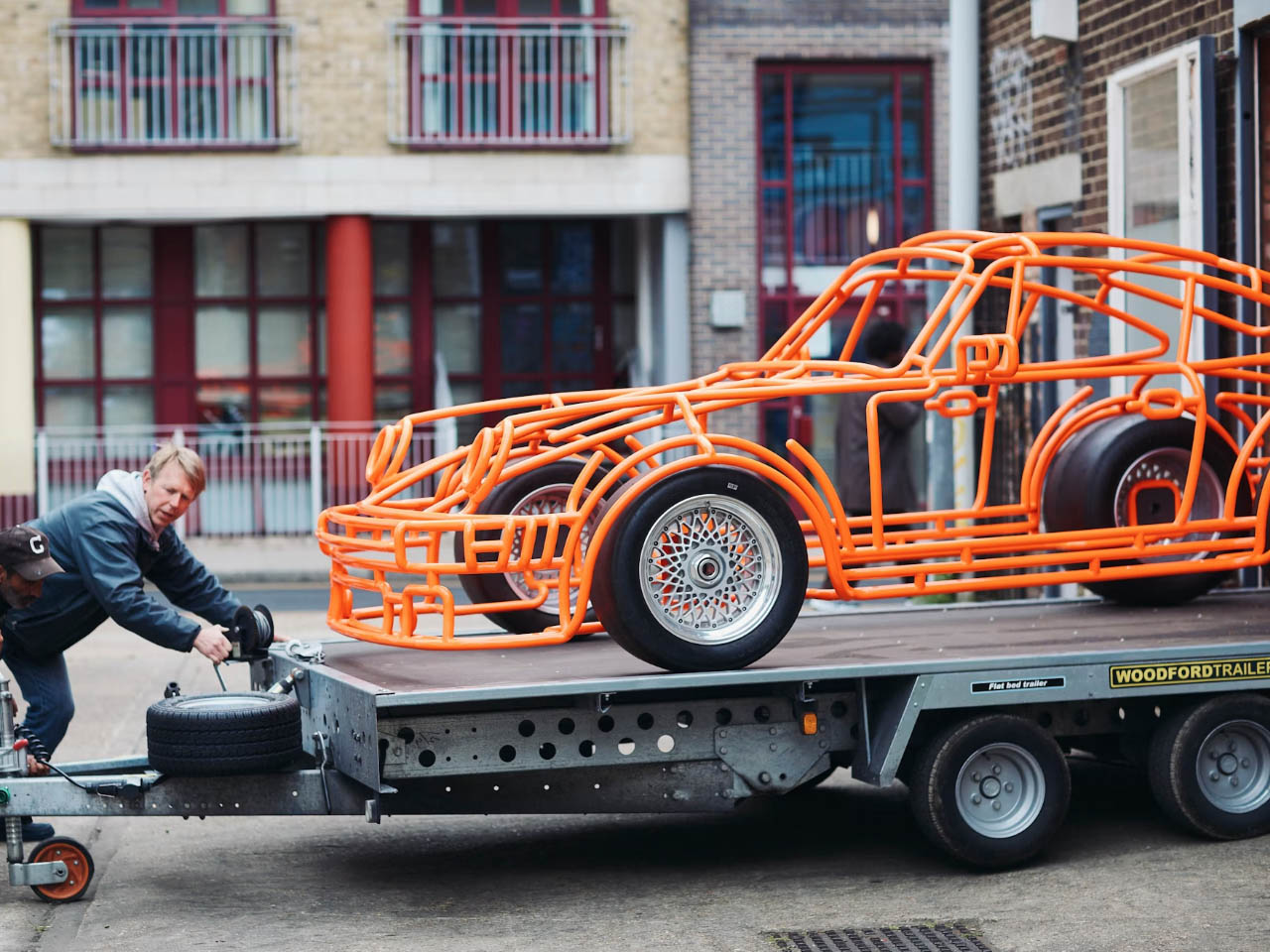 Sculpture Porsche 934 en profondeur