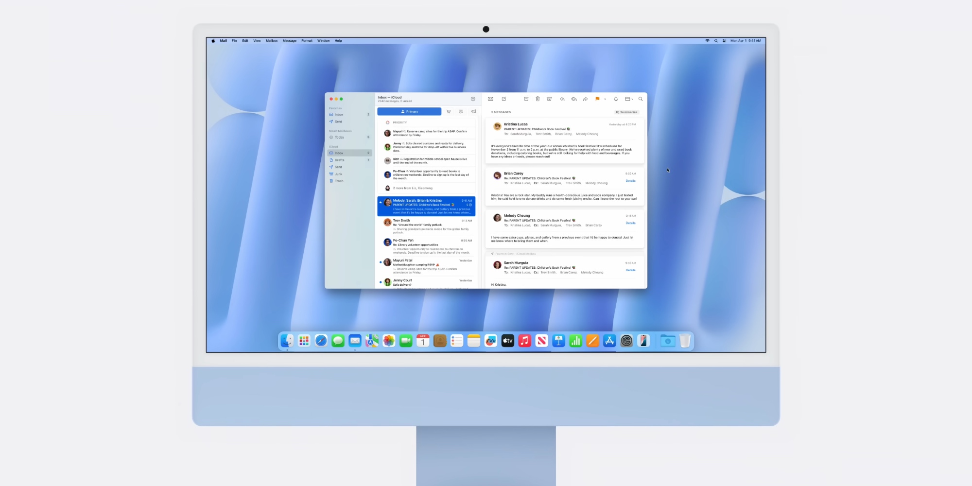 Refonte de Mail sur iMac