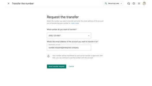 Simplifiez le transfert de numéros avec Google Voice pour comptes professionnels