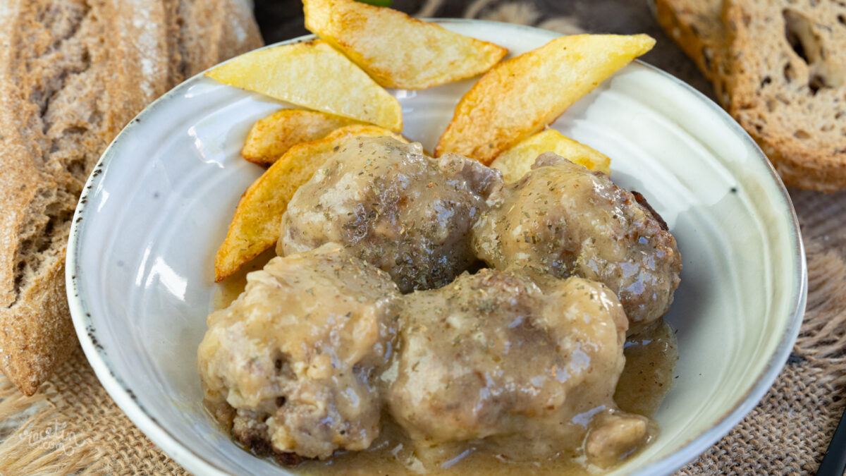 Albóndigas de ternera con salsa de cerveza