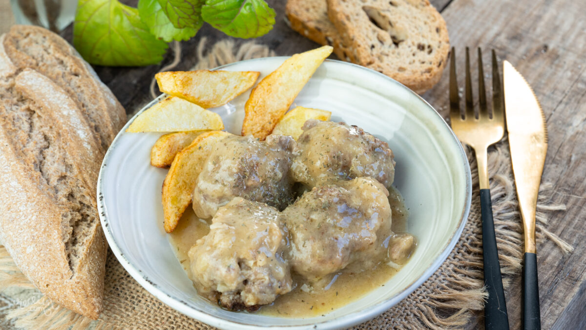 Albóndigas de ternera con salsa de cerveza