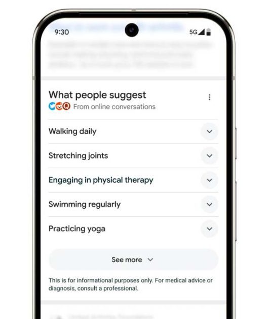 Google enrichit ses réponses santé avec les suggestions des utilisateurs pour des recherches plus pertinentes